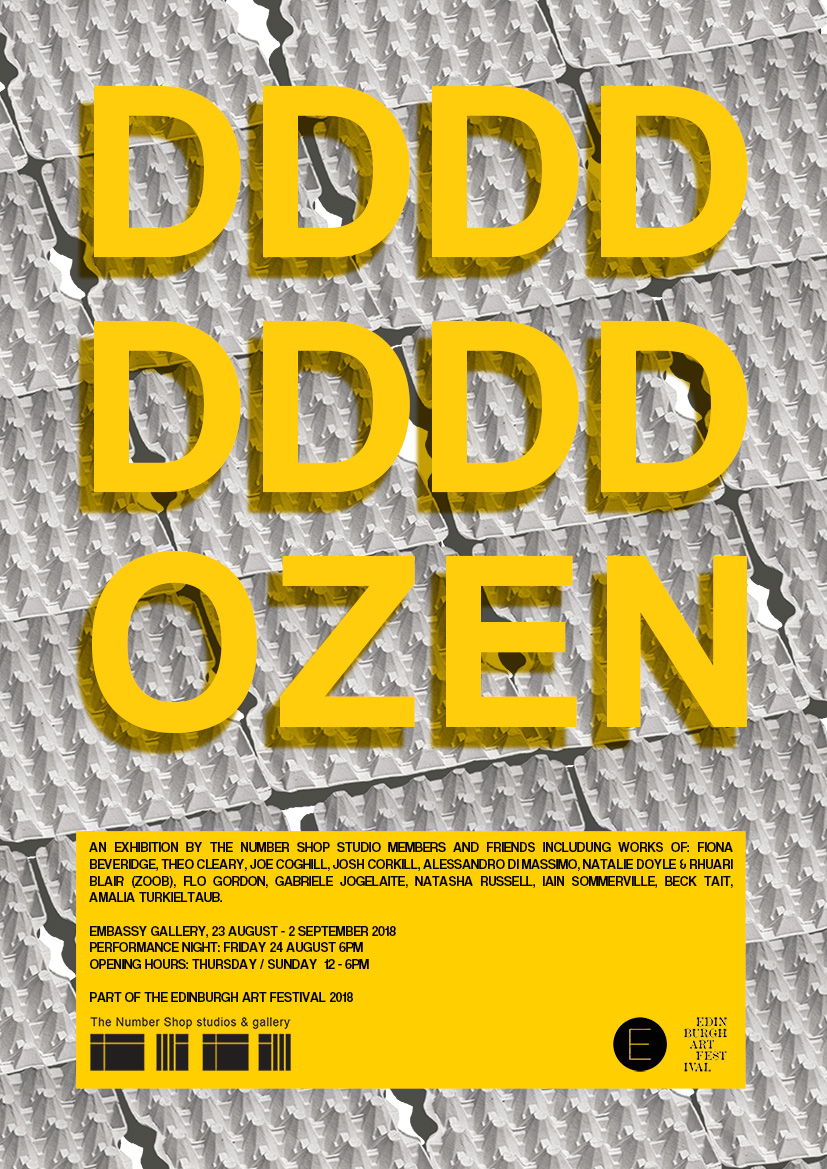 Dozen, Poster, The Number Shop, EAF, Embassy Gallery, Edinburgh